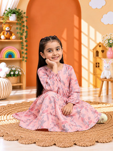 Vestido floral de manga larga para niñas, con volantes escalonados, línea A, largo hasta la rodilla, atuendo informal de primavera - Product Image 5