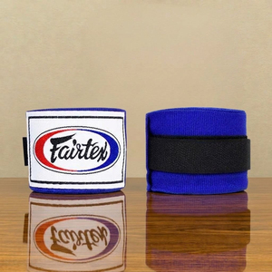 ผ้าพันมือชกมวย Fairtex ระบายอากาศได้ดี ผลิตจากผ้าฝ้าย เป็นมิตรต่อสิ่งแวดล้อม น้ำหนักเบา สีน้ำเงิน ทนทาน ยืดหยุ่นสูง อุปกรณ์ป้องกันข้อมือสำหรับกีฬา - Product Image 1