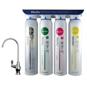 «Taiwan Buder» 4-Stage Ultra-Filtration Under-Sink Water Purifier Manual Plastic UF Membrane Water Filter LED <b>Timer</b> Faucet Hotel - Product Image 1