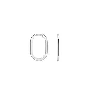 Pendientes de Aro Ovalados Minimalistas de Oro de 14K, 20mm x 12.5mm, Ligeros, Modernos, Geométricos, Finos, para Uso Diario, Joyería Fina, Par, Venta al por Mayor - Product Image 5