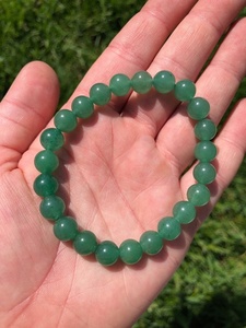 Unisex Green Aventurine <b>Bracelet</b> Muntaha Agate Premium Grade Handmade 8mm Bead Etched Souvenir Gift Natural <b>Crystal</b> Stone Mascot - Product Image 4