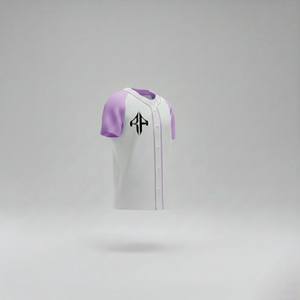 Maillots de baseball en polyester 100% à impression numérique, respirants, séchage rapide, col en V, manches courtes, 240g, toutes saisons, RIVIAN - Product Image 5