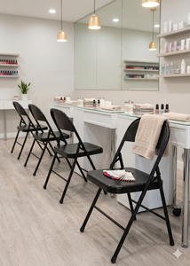 Silla Plegable de Piel Sintética PU S6604 Lumetal para Interiores y Exteriores, Diseño Contemporáneo, Fácil Almacenamiento, Uso Comercial - Product Image 4