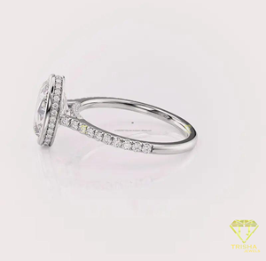 แหวนเพชรทรงวงรีหรูหรา เงินแท้ 925 สำหรับงานแต่งงานและงานหมั้น - Product Image 6