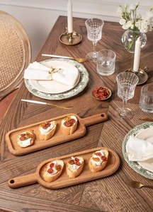 Plateau en bois artisanal de fabrication indienne, parfait pour la présentation des aliments et les cadeaux, disponible au prix d'usine - Product Image 2