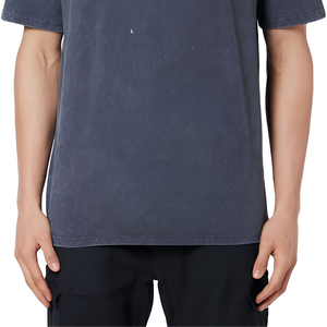 Ropa Urbana Vintage de Gran Tamaño para Hombre, en Tela Jersey Sólida Personalizada, Lavada con Piedras - Ropa al por Mayor OEM - Product Image 4