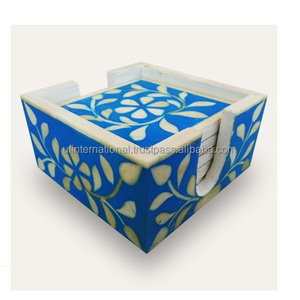 Posavasos con incrustaciones de hueso de vidrio para oficina, posavasos con caja y buen precio, gran oferta - Product Image 3