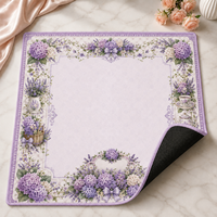 Tapis de Mahjong de Luxe Pliable Chic et Personnalisé de 33 Pouces, Tissu Imprimé Antidérapant Doux au Toucher de 3 mm, Collection Coquillages Estivaux pour Table