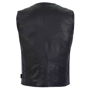 Gilet en cuir décontracté haut de gamme pour l'hiver, style motard, sans manches, avec motif, pour les collections de mode masculine et les acheteurs en gros - Product Image 2
