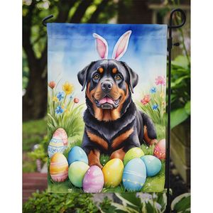 Multicolor Rottweiler Easter Egg Hunt Garden Flag Decorative <b>Yard</b> & <b>Lawn</b> <b>Sign</b> for Patio Artwork Mailbox & Flower Beds Banner - Product Image 3