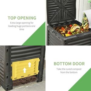 Contenitore per Compostaggio Moderno ed Ecologico, Lussuoso Design a Forma di Foglia in Plastica PP, Dimensioni Personalizzabili per Uso Esterno, Confezionato in Scatola - Product Image 4