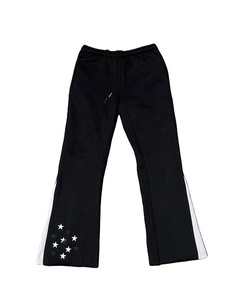 Pantalon évasé léger 100% coton, délavé à l'acide sur mesure, streetwear, jogging, imprimé en français, transfert de chaleur, vente en gros - Product Image 3