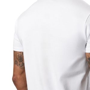 Mens <b>White</b> Jersey T Shirt Short Sleeve Athletic Gym Workout <b>Tee</b> Breathable Lightweight Running Fitness Sportswear Casual - Product Image 4