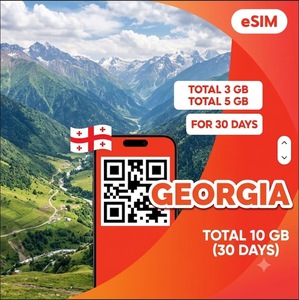 Georgia eSIM 30 วัน 3GB/5GB/10GB 4G/5G ดาต้าความเร็วสูงสำหรับการเดินทาง พร้อมการเปิดใช้งานคิวอาร์โค้ดทันที - Product Image 1