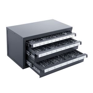 Armadietto Dispenser per Punte da Trapano con Tre Cassetti, Organizzatore in Acciaio per Misure da A a Z, Personalizzabile OEM/OBM - Product Image 3