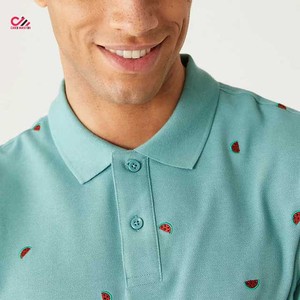 Polo tricoté personnalisé pour homme à rayures, manches courtes, décontracté, design color block, coupe classique, couleur unie, style professionnel - Product Image 6