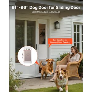 Adjustable 91 96 Height Aluminum Alloy Frame with Metal Rotating Hinges <b>Lock</b> Design Dog <b>Door</b> for <b>Sliding</b> Glass <b>Door</b> 1 - Product Image 2