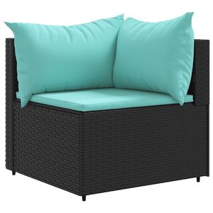 Grand ensemble de salon de jardin modulaire en rotin PE noir - Product Image 3
