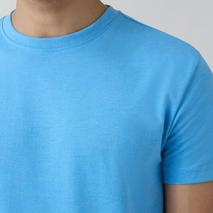 Nouvel Arrivage T-shirt Homme Col Rond 100% Coton Jersey Uni Imprimé Logo Personnalisé Coupe Oversize Luxe Vente en Gros - Product Image 6