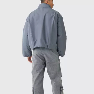 Chaqueta de Invierno Acolchada Extra Grande Personalizada para Hombre, Tejido de Lona, Impermeable, Resistente al Viento, Servicio OEM, Relleno de Algodón, Capucha Delantera Alta - Product Image 6