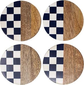 แผ่นรองแก้วกาแฟและชาทำมือจากไม้และเรซิ่น ดีไซน์คลาสสิก กันลื่น เป็นมิตรกับสิ่งแวดล้อม หรูหรา พร้อมบรรจุภัณฑ์ที่ปรับแต่งได้ - Product Image 2