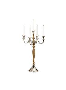 Unique Design 5 Arms Gold Color <b>Candelabra</b> With Glass Cup Metal Tall <b>Candelabra</b> Wedding Decorative Centerpieces - Product Image 3