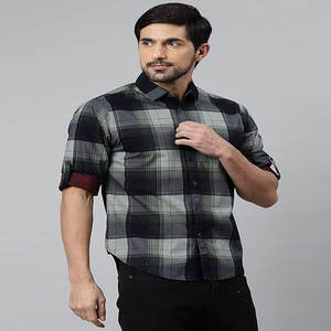 Manga larga de algodón sin arrugas para hombre de alta calidad para camisas de vestir con cuello de Polo diseño de botones personalizable de primavera para - Product Image 1