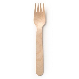 Fourchette jetable en bois de bouleau de 155 mm, très vendue, pour un mode de vie sain, les banquets, les buffets, les repas à emporter et les événements en plein air - Product Image 1