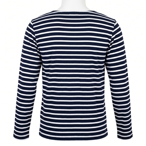 <b>Men's</b> <b>Striped</b> <b>Long</b> <b>Sleeve</b> T <b>Shirt</b> Knitted Cotton Blend Crew Neck Casual Tee Custom Logo - Product Image 3
