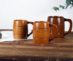 แก้วไม้ธรรมชาติพร้อมหูจับ ดีไซน์สไตล์ญี่ปุ่น แก้วกาแฟรักษ์โลก เหมาะสำหรับของขวัญทางธุรกิจ  รับสกรีนโลโก้ - Product Image 3