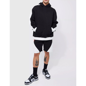 Custom Winter Breathable Pullover Hoodies <b>Shorts</b> <b>Hoodie</b> Jogger <b>Set</b> Unisex High Quality French Terry 100% Cotton <b>Men</b> <b>Short</b> <b>Set</b> - Product Image 1