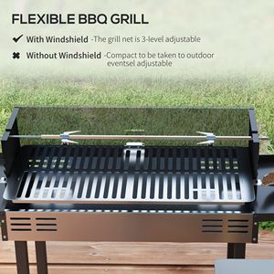 Griglia Elettrica BBQ con Girarrosto e Griglia a 3 Livelli in Acciaio Inox, Ripiani Portaoggetti per Pollo e Tacchino, Opzione Logo Personalizzato - Product Image 5