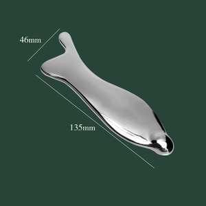 Raspadores Gua Sha de Acero Inoxidable 304, Cuchillo Miofascial, Masajeador Relajante Muscular, Raspadores con Forma de Pez de 46*135 mm - Product Image 3