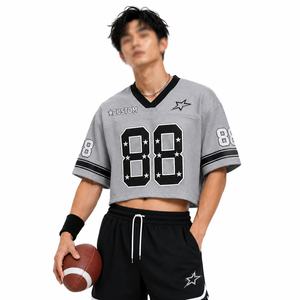Proveedor de Fábrica, Jersey de Fútbol Americano Unisex, Transpirable, de Malla, para el Día del Partido, Camiseta Deportiva, OEM, ODM, Color Personalizado - Product Image 5