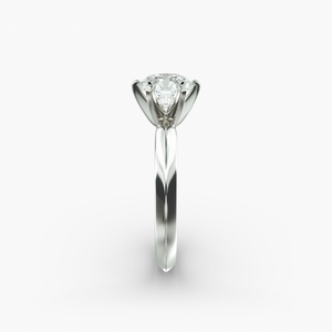 Elegant Round Brilliant Cut Moissanite <b>Solitaire</b> <b>Ring</b> 925 Sterling <b>Silver</b> Fine Jewelry Classic Wedding Anniversary Gift - Product Image 3