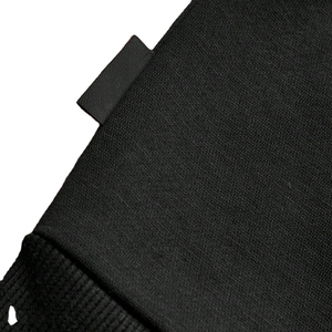Sweat-shirt à capuche noir surdimensionné pour homme avec manches raglan orange, en molleton bouclette décontracté, idéal pour l'automne - Product Image 3