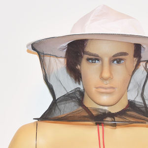 Voile d'apiculture blanc anti-abeilles avec filet facial ventilé en maille respirante, protection en polyester, coupe standard pour utilisation en salle blanche - Product Image 4