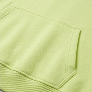 Sweat-shirt à capuche unisexe vert lime oversize en molleton décontracté avec poche, coupe classique, vente en gros - Product Image 4