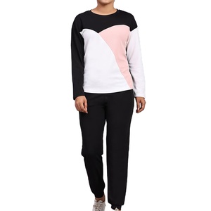 New Arrival Best Selling Winter Hooded <b>Women</b> <b>Tracksuit</b> Set Streetwear Fleece Breathable 100% Cotton Solid Full Length - Product Image 1