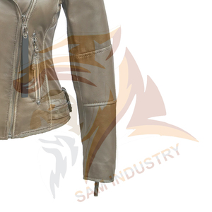 Chaqueta de Cuero para Mujer, Estilo Casual, Ajustada, de Alta Calidad, Fabricada en Fábrica, Cómoda - Product Image 5