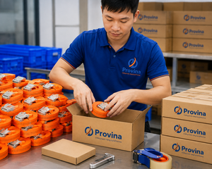 สายรัดแบบหัวเข็มขัด 25 มม. โพลีเอสเตอร์ รับน้ำหนัก 800 กก. ได้รับการรับรองมาตรฐาน CE ยี่ห้อ Provina สำหรับรถบรรทุกขนส่งสินค้าหนัก ปรับแต่งได้ - Product Image 4