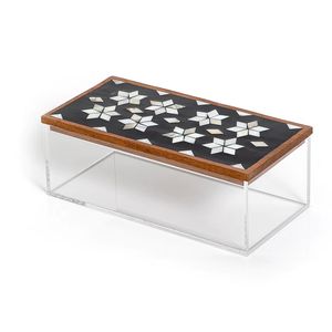 Boîte à chocolat élégante en bois et acrylique pour le rangement décoratif de chocolats, de bonbons et de fruits secs - Product Image 2