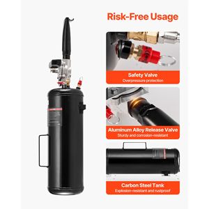 เครื่องสูบลมยางแบบพกพา 2.1 แกลลอน/8 ลิตร พร้อมหัวฉีดลมแบบกด 87-116 PSI - Product Image 5