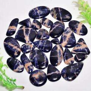 Sodalite bleue naturelle, pierres précieuses en vrac, lot de pierres ovales facettées pour la fabrication de bijoux, anneaux, pendentifs, colliers, fournisseur en gros - Product Image 3