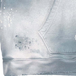 Sweat-shirt à capuche oversize pour homme, tie-dye dégradé bleu, en coton French Terry, décontracté, avec poches, coupe classique, pour l'automne - Product Image 6