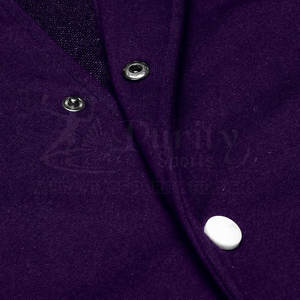 Veste matelassée à capuche pour homme Purity Sports, violette et blanche, avec broderie sur le devant, col rabattu, coupe classique, imperméable pour l'hiver - Product Image 5