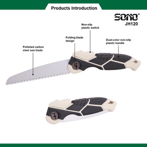 SONO JH120 Manual gardening agriculture High carbon steel Pruning hand <b>saw</b> Foldable <b>saw</b> Double-layer <b>plastic</b> handle - Product Image 2