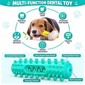 Juguete de Cepillo de Dientes para Perros, Juguete Masticable Interactivo para Perros, Juguete de Limpieza Dental para Perros Pequeños y Medianos - Product Image 4
