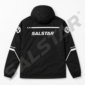 Custom <b>Men</b>’s Windbreaker Black <b>Jacket</b> Set <b>Lightweight</b> Hooded Running Sportswear Sublimation Training Jogging Tracksuit - Product Image 4
