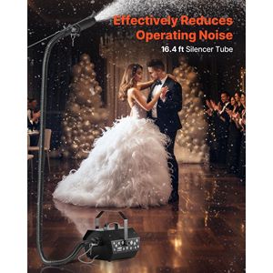 Macchina per Neve Portatile Super Silenziosa 1300W con Telecomando Wireless, Generatore di Fiocchi di Neve per Interni/Esterni, Categoria Prodotti Ghiaccio Secco - Product Image 3